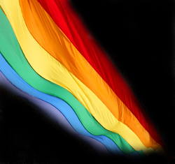 Rainbow Flag Black