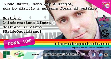 Il Pride Quotidiano si avvicina: sorprese, sorprese, sorprese! Sosteneteci con 10 €