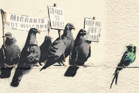 Rimuovono un murale di Bansky perché razzista