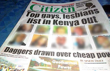Kenya, il tabloid che denuncia (con foto) quelli che chiama “Top Gay”