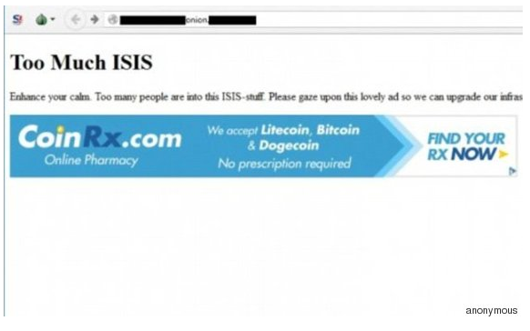 Anonymous oscura il sito del Califfato Nero sul Deep Web: in home page Viagra e Prozac