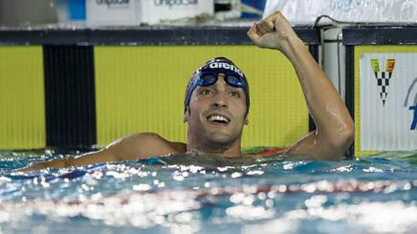 Gabriele Detti al nuovo primato italiano dei 400sl: 3’43″36