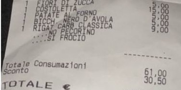 Lo scontrino omofobo, il ristorante e la sua “mission”, il Campidoglio che si schiera. Insomma, uno schifo senza fine