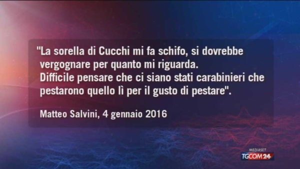 Quando Salvini diceva: “La sorella di Cucchi mi fa schifo. Dovrebbe vergognarsi”