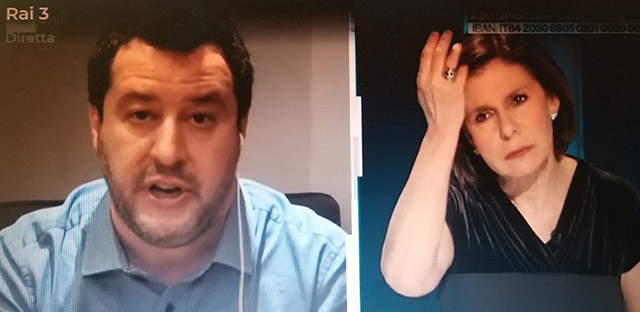La “minaccia” di Matteo Salvini da Bianca Berlinguer: “Ci prepariamo all’Italia del 2021 che non sarà più la stessa”