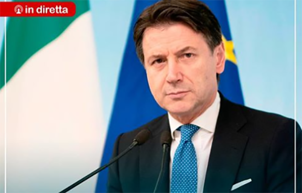 Il Primo Ministro Conte: chiudiamo tutte le attività produttive che non siano assolutamente necessarie. Aperti supermercati, generi alimentari, farmacie