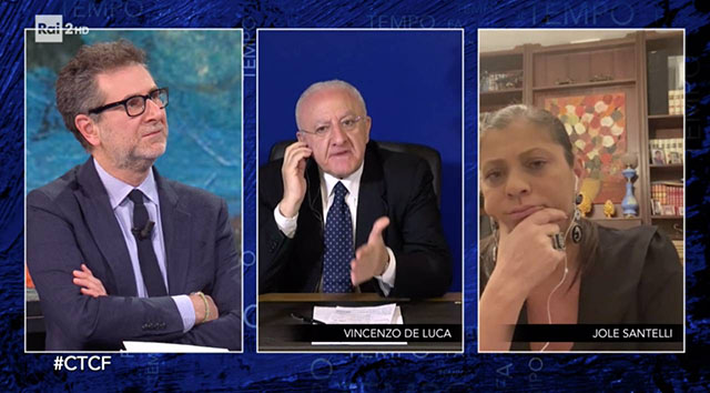 Santelli e De Luca: la “diva” demodé e il guerriero che ti chiama “fratacchione”
