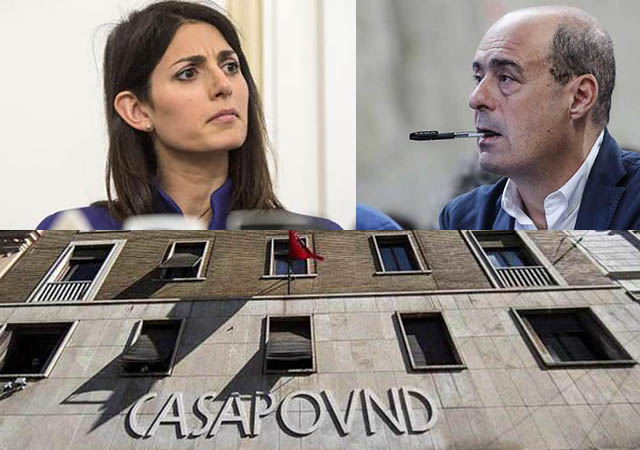 M5S e PD si ricordano della sede illegale di Casapound in centro a Roma? Chiedevamo per un’amica senza casa…