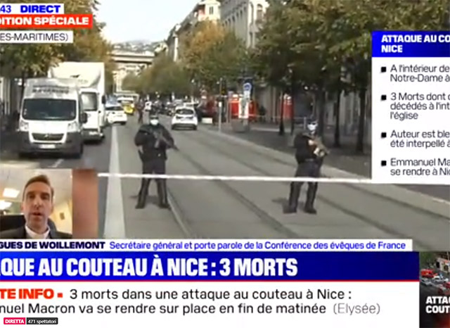 Donna decapitata in cattedrale a Nizza e attacco alla Polizia ad Avignone e a Gedda