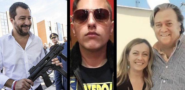 Il terrorismo suprematista del 22enne arrestato “contro” il nulla sovranista di Salvini e Meloni