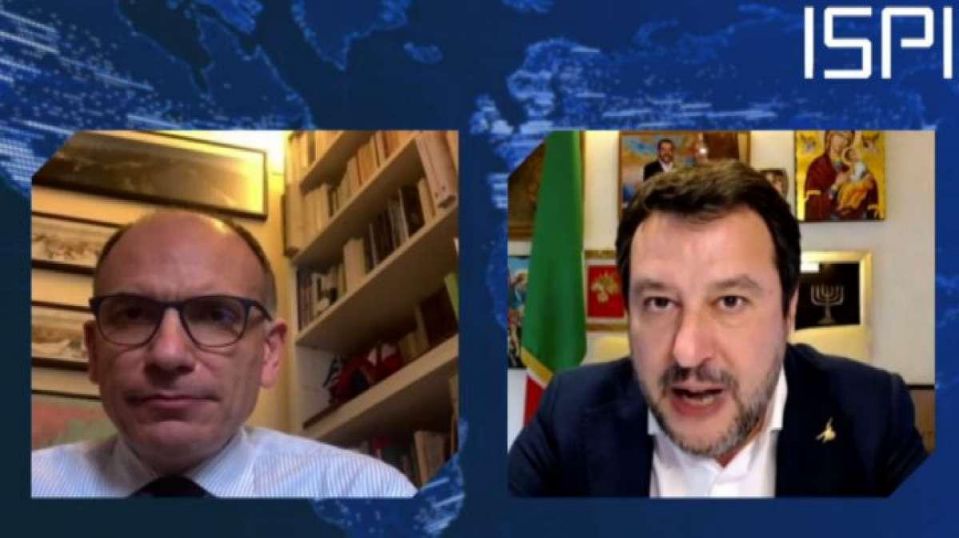 Letta e Salvini si incontrano. Il leghista: “Su alcuni punti battaglia comune”. Ma, bontà sua, non dice quali