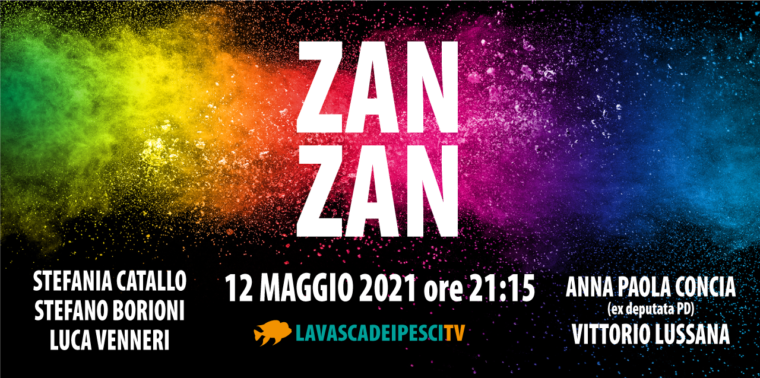 La Vasca dei Pesci TV: il 12 maggio parliamo di Ddl Zan. Tra gli ospiti Anna Paola Concia