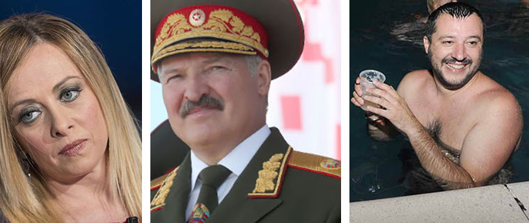 Meloni e Salvini, o delle “sviste” della destra sul “dirottamento” di Lukashenko