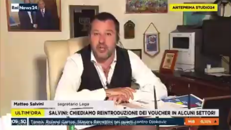 Per Matteo Salvini un “cameriere deve accettare 600 euro” pur di lavorare. A lui la “soglia di povertà” Istat …