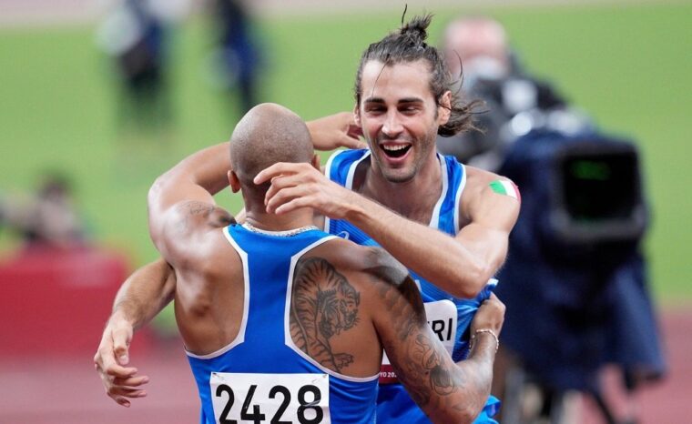 Guarda quei due gran manzi di Marcell Jacobs e Gimbo Tamberi…