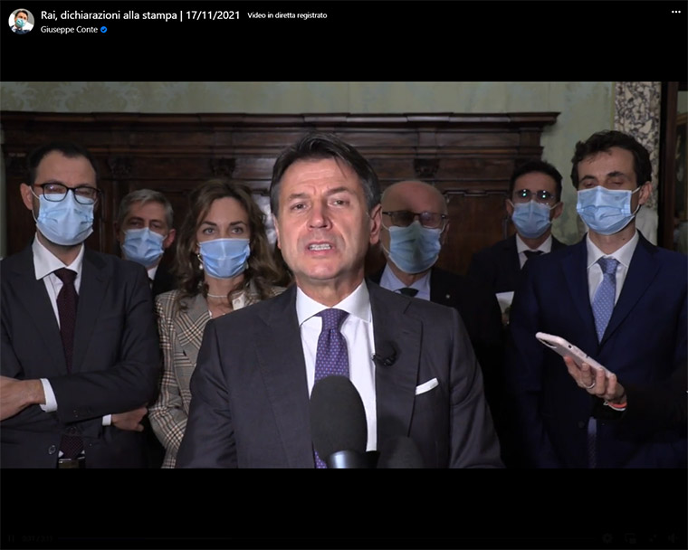 Giuseppe Conte sulla nomine Rai: “Il M5S, partito di maggioranza relativa, non parteciperà più ai programmi Rai”