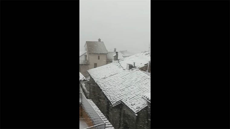 Videonotizia. Centro Italia innevato. Pericolo gelate