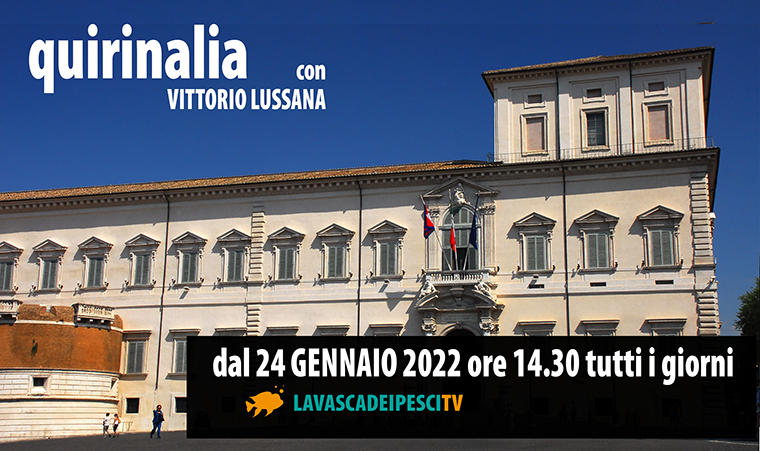 “Quirinalia” dal 24 gennaio tutti i giorni alle 14.30 su La Vasca dei Pesci TV
