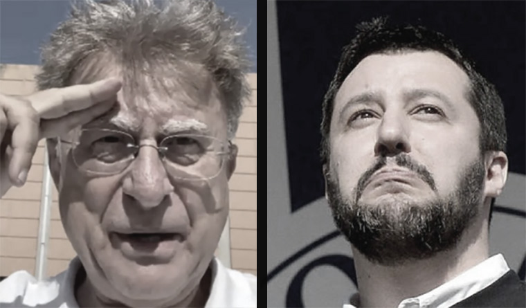 Red Ronnie parla di “Ufo che scortano come non volessero esplosioni nucleari”. Poi il Salvini di tutti i giorni