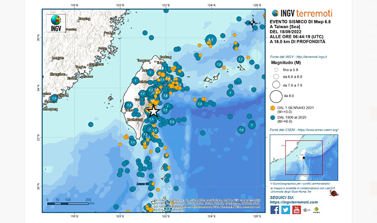 Violento terremoto a Taiwan. Lanciato allerta tsunami