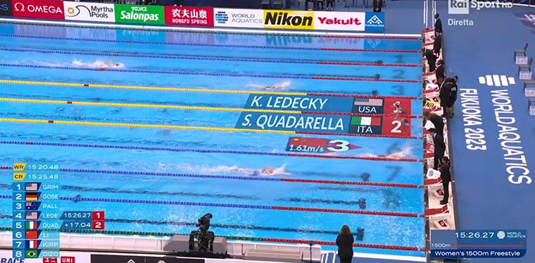 Meravigliosa Simona Quadarella d’argento nei 1500m femminili a Fukuoka