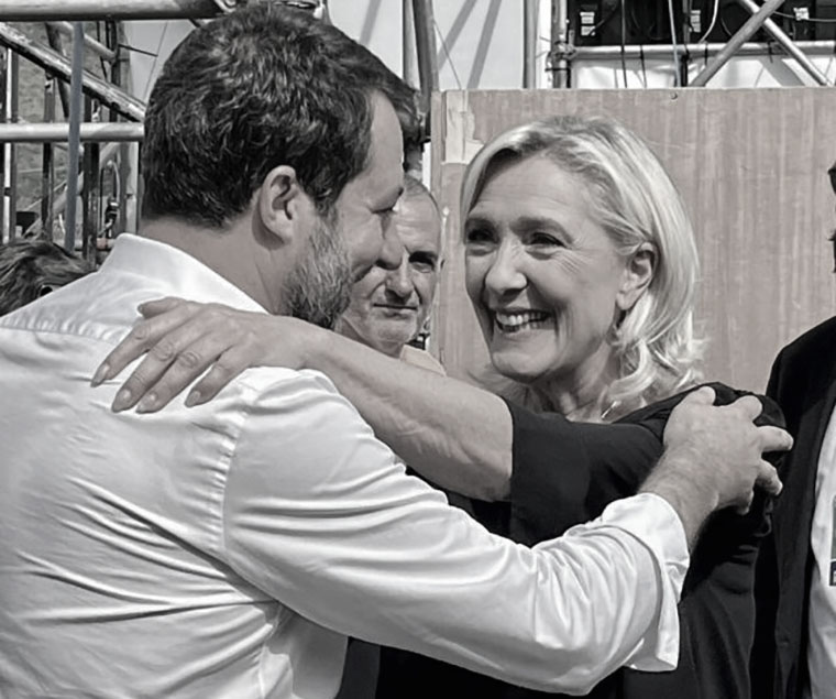 La Lega di Salvini porta in trionfo Marine Le Pen a Pontida