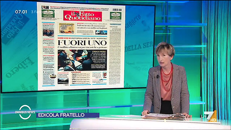 Gli ascolti de La7 continuano a crescere