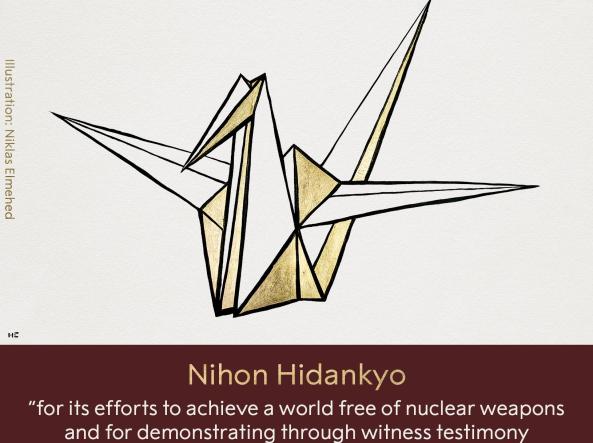 Il Nobel per la Pace 2024 all’organizzazione antinucleare Nihon Hidankyo