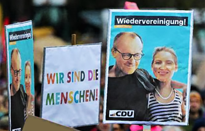 Duecentocinquantamila in piazza a Berlino dopo l’intesa (fallita) CDU/AFD
