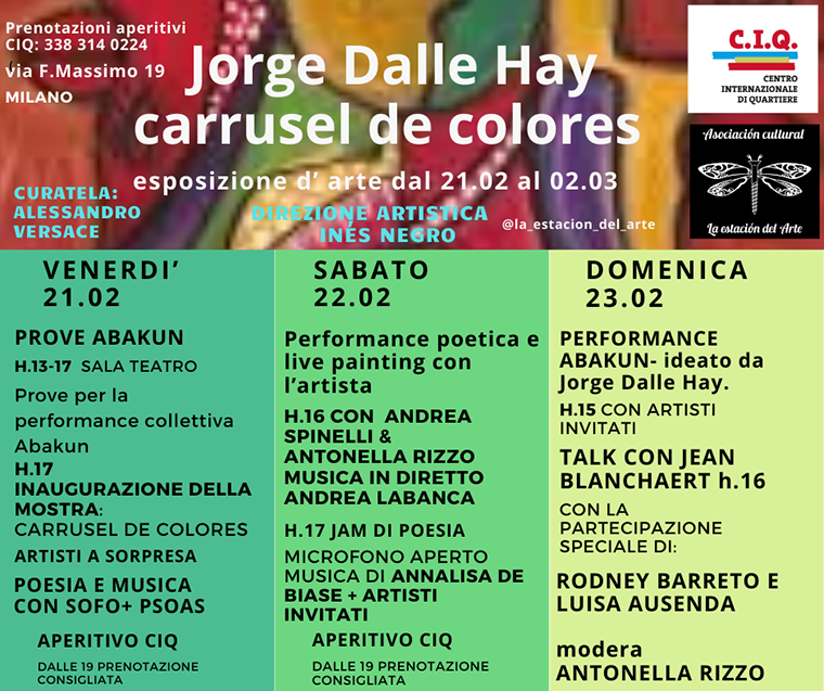 Carrusel de Colores. El arte de Jorge Dalle Hay por primera vez en Italia