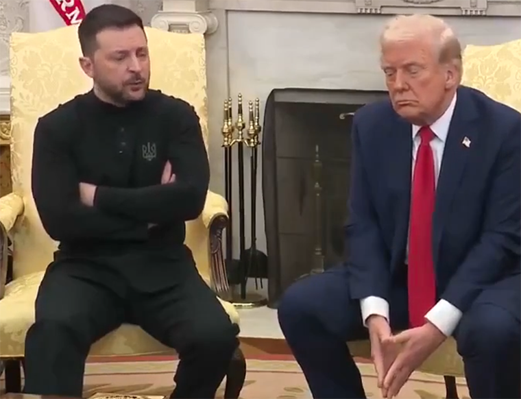 La monocrazia a nome Trump ha deciso che è Zelenskyj che deve far cessare la guerra, ma a scatenarla è stato Putin