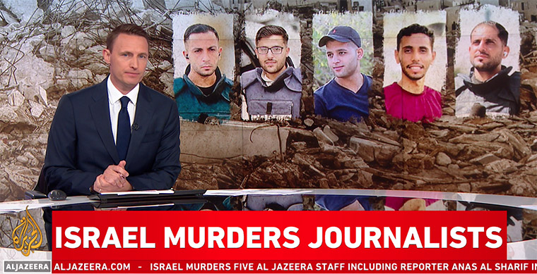 Israele ammazza cinque giornalisti di Al Jazeera