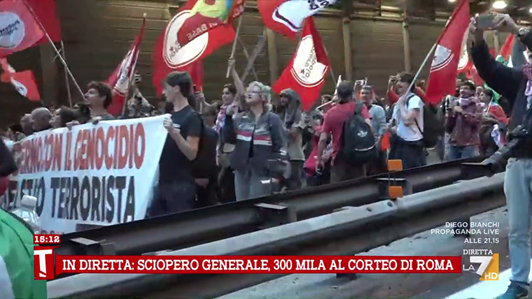 Centinaia di migliaia di persone in cento piazze d’Italia e “loro” sanno manifestare solo disprezzo