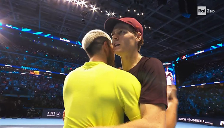 Jannik Sinner trionfa anche in tv: la finale con Alcaraz è seguita da 5milioni e 400mila persone