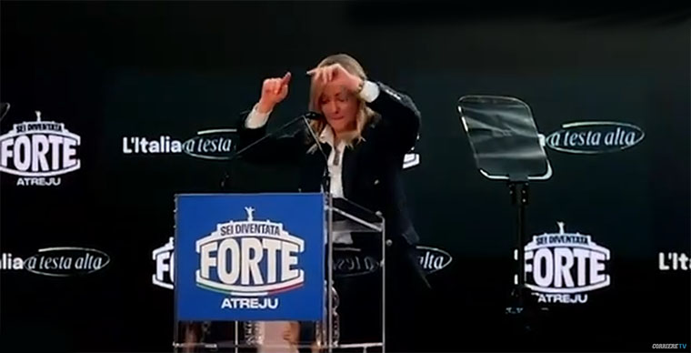 Meloni tra sarcasmo, politica da social e battute da bar